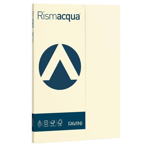 EC - Carta colorata Favini Rismacqua Small 90 g/m² A4 avorio Risma da 100 fogli - A69Q144